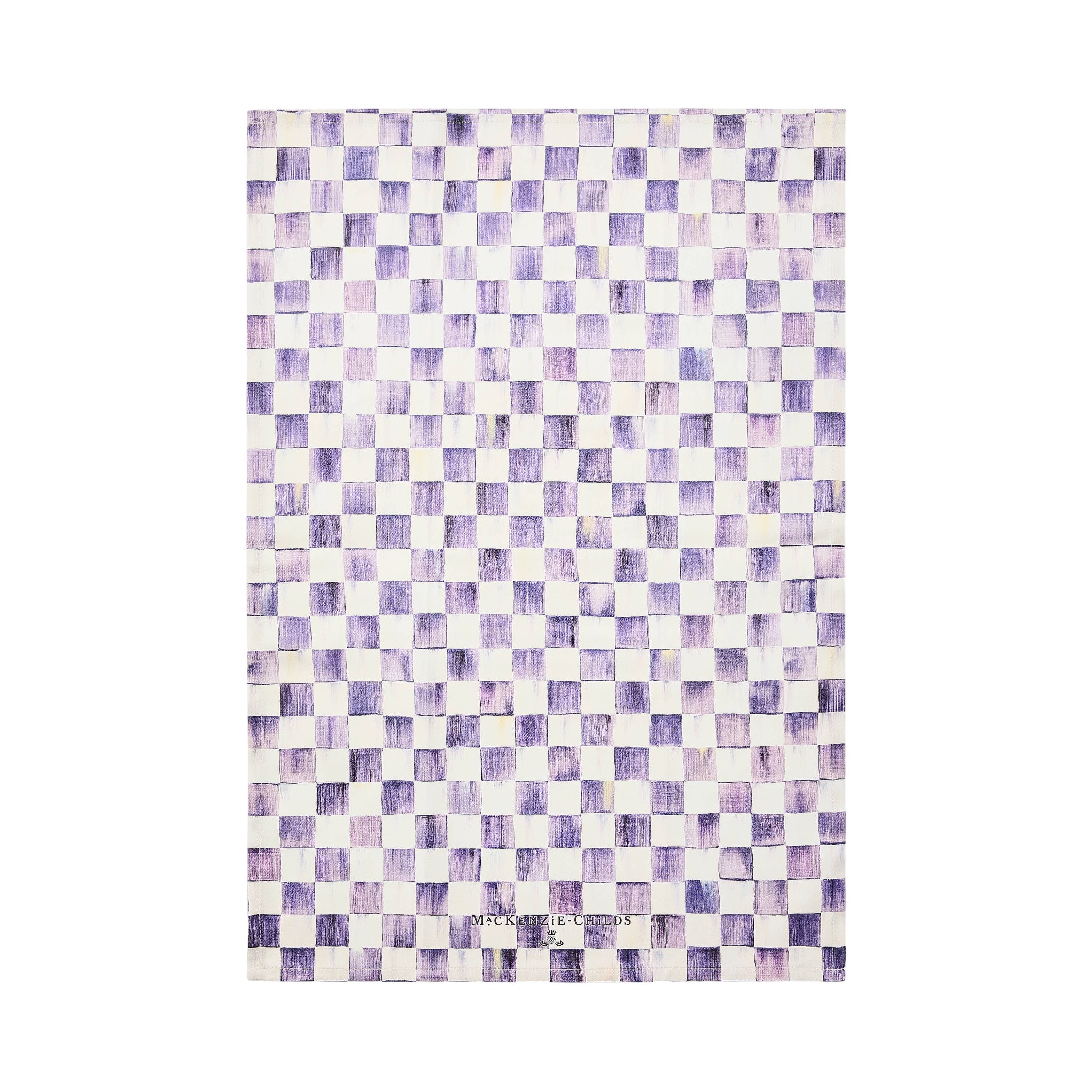 MacKenzie-Childs Printed Tea Towel, Violet Check