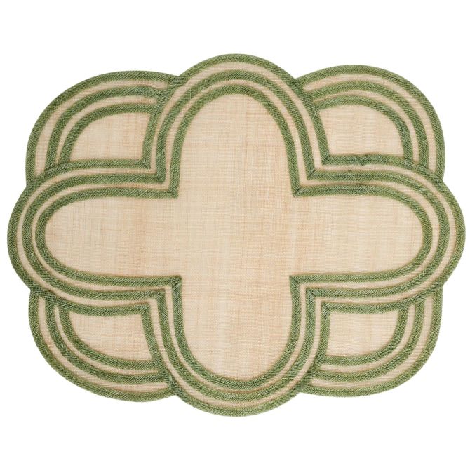 Juliska Scallop Stripe Placemat, Seagrass