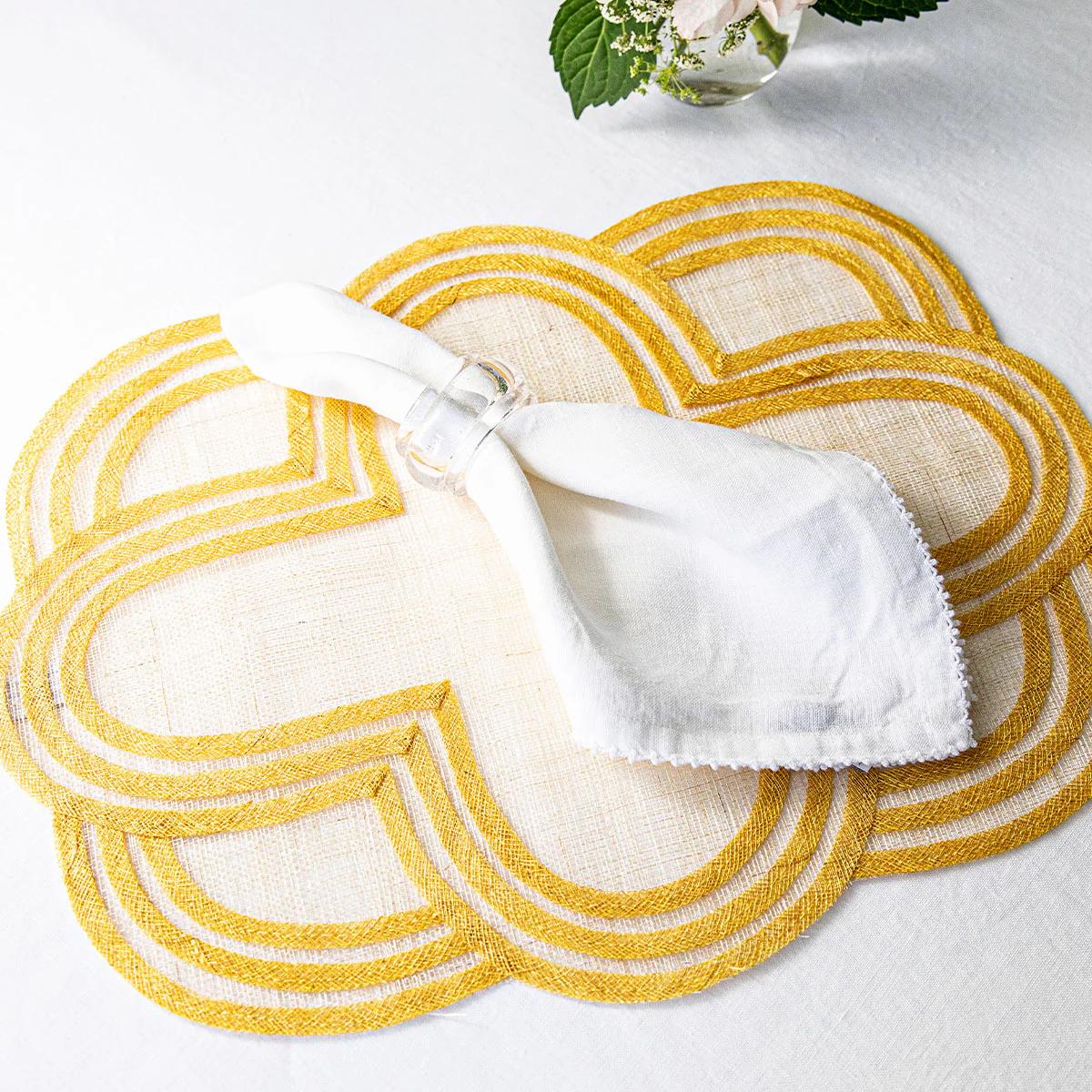 Juliska Scallop Stripe Placemat, Sunshine