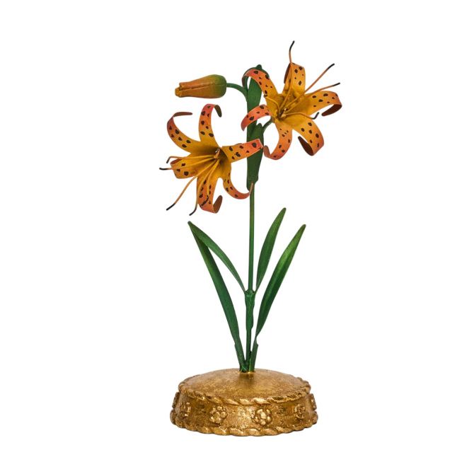Juliska Meadow Walk Tiger Lily Place Card Holder, Orange