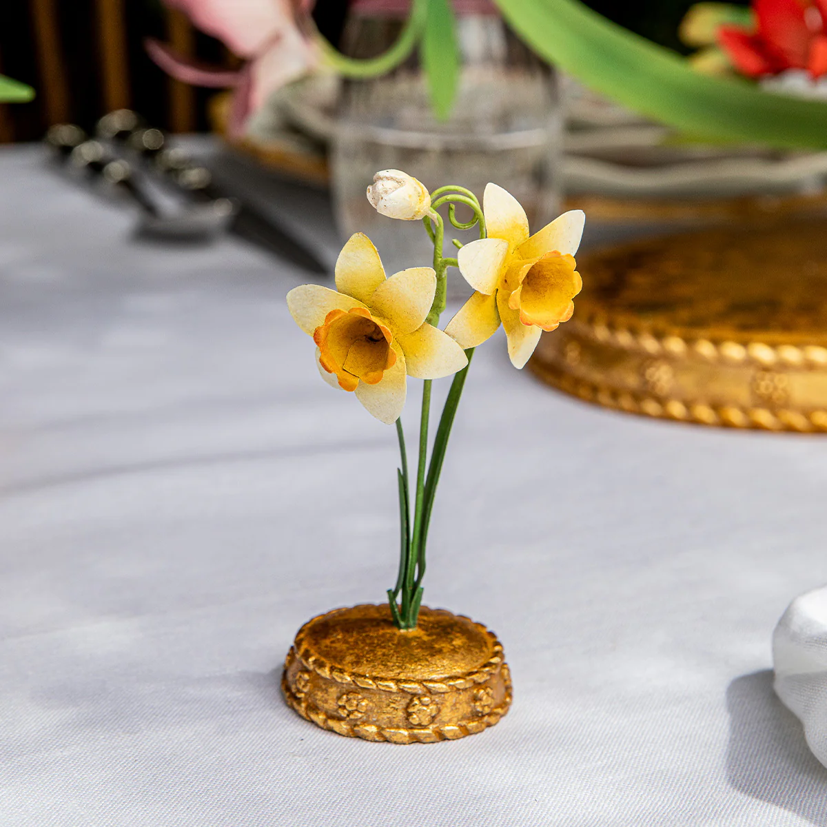 Juliska Meadow Walk Daffodil Place Card Holder, Yellow
