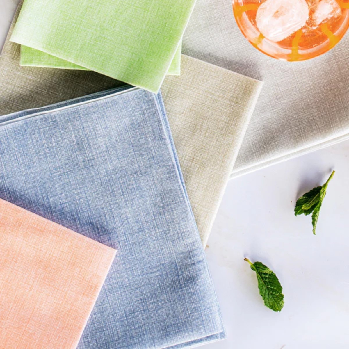 Vietri Papersoft Set of 20 Dinner Napkins, Blue