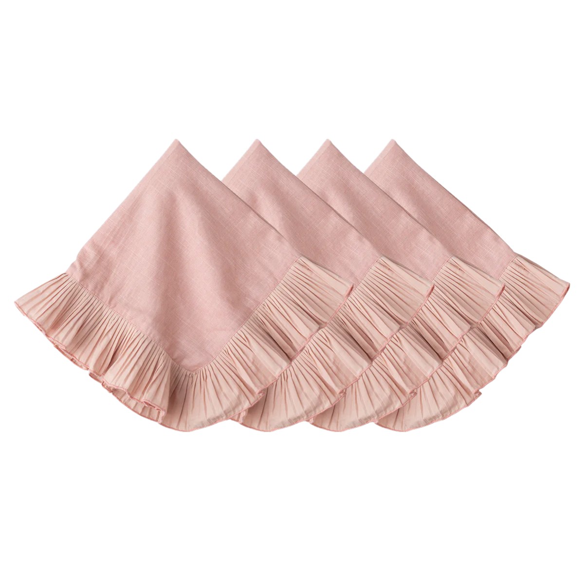 Juliska Mademoiselle Set of 4 Napkins, Petal Pink