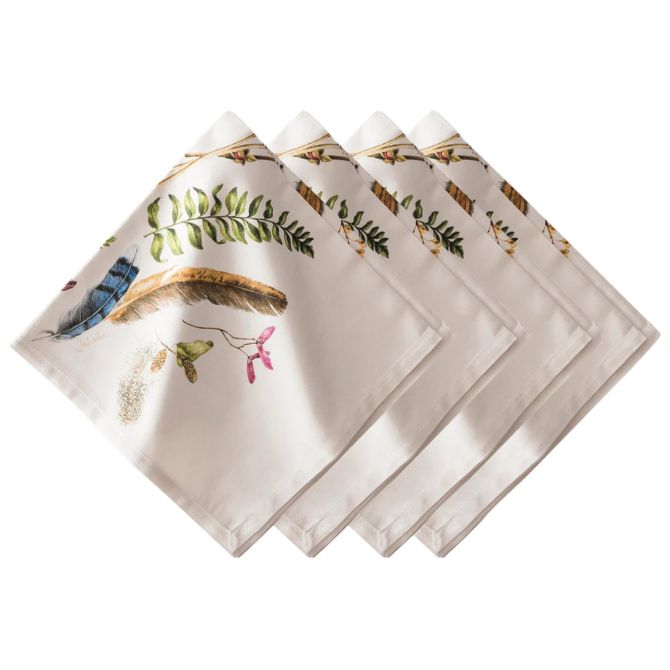Juliska Forest Walk Set of 4 Napkins, Café Au Lait