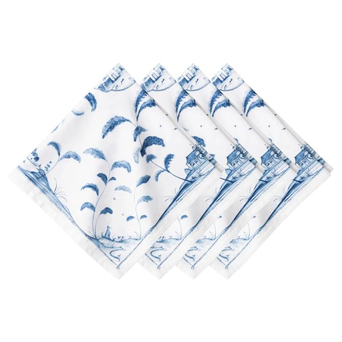 Juliska Country Estate Set of 4 Napkins, Delft Blue