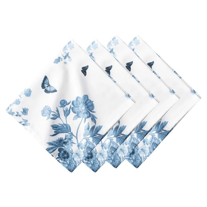 Juliska Field of Flowers Napkins, Set of 4 in Chambray