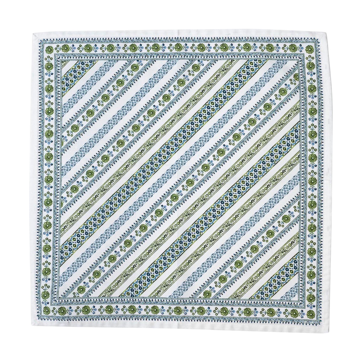 Juliska Seville Stripe Napkins, Set of 4 in Green