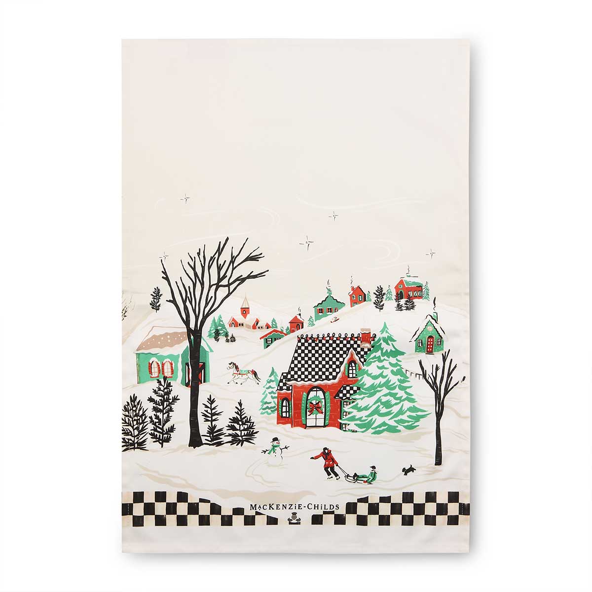 MacKenzie-Childs Alpine Village Printed Dish Towel