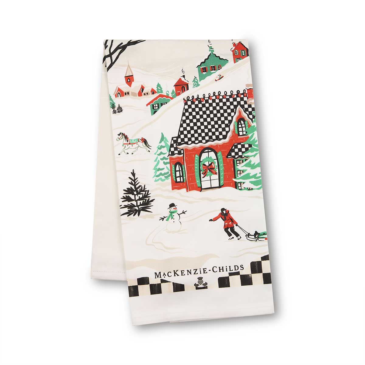MacKenzie-Childs Alpine Village Printed Dish Towel