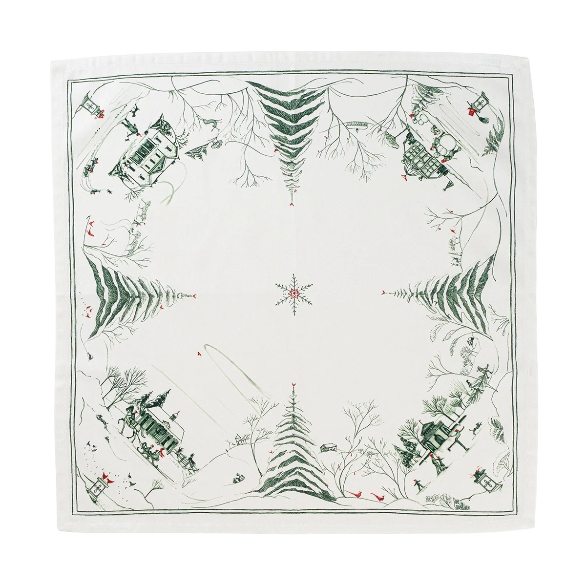 Juliska Country Estate Winter Frolic Napkins, Set of 4 in Evergreen