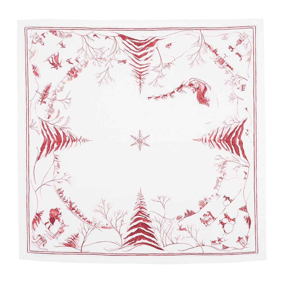Juliska Country Estate Winter Frolic Napkins, Set of 4 in Ruby