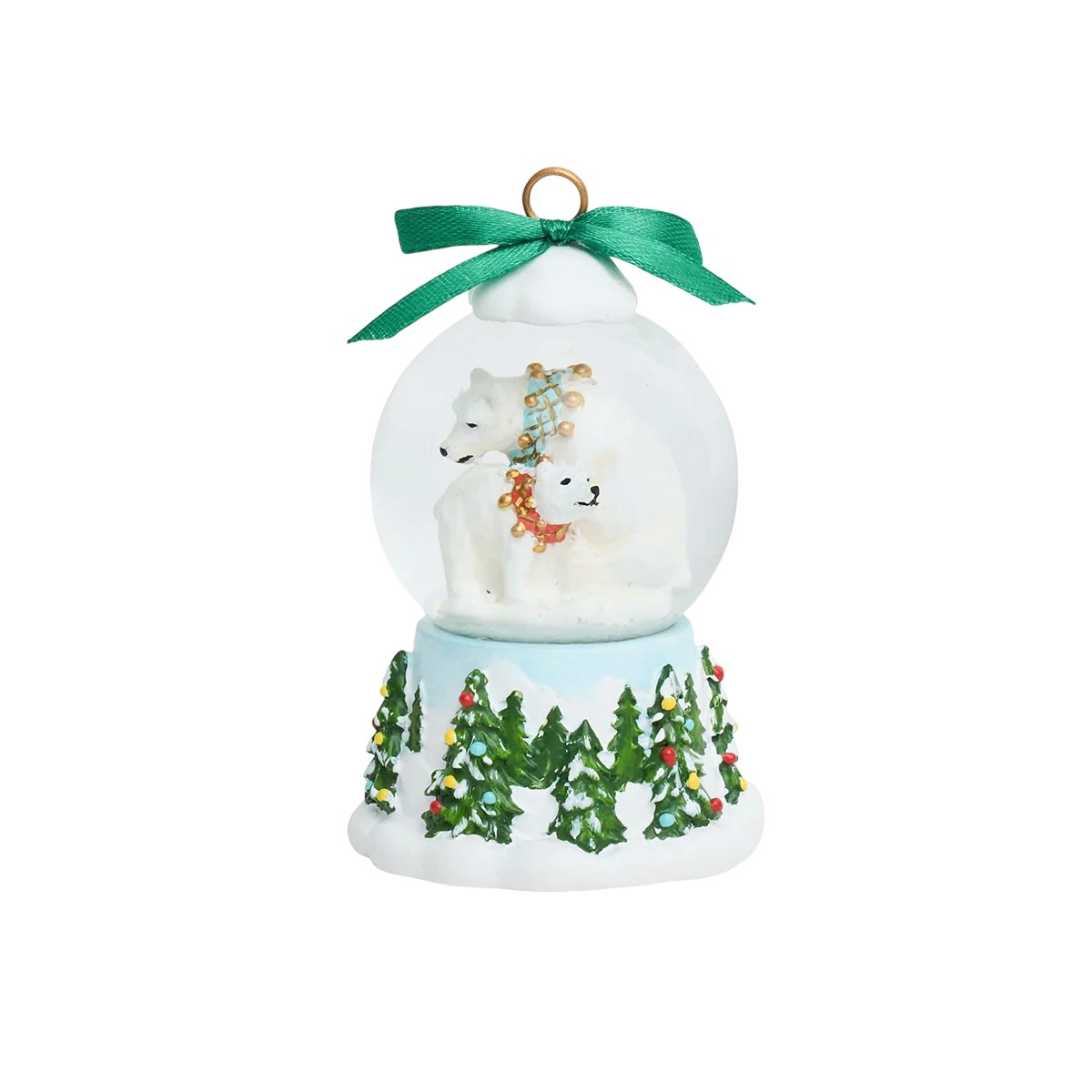 Juliska Berry and Thread North Pole Snow Globe Place Card Holder, Polar Bear
