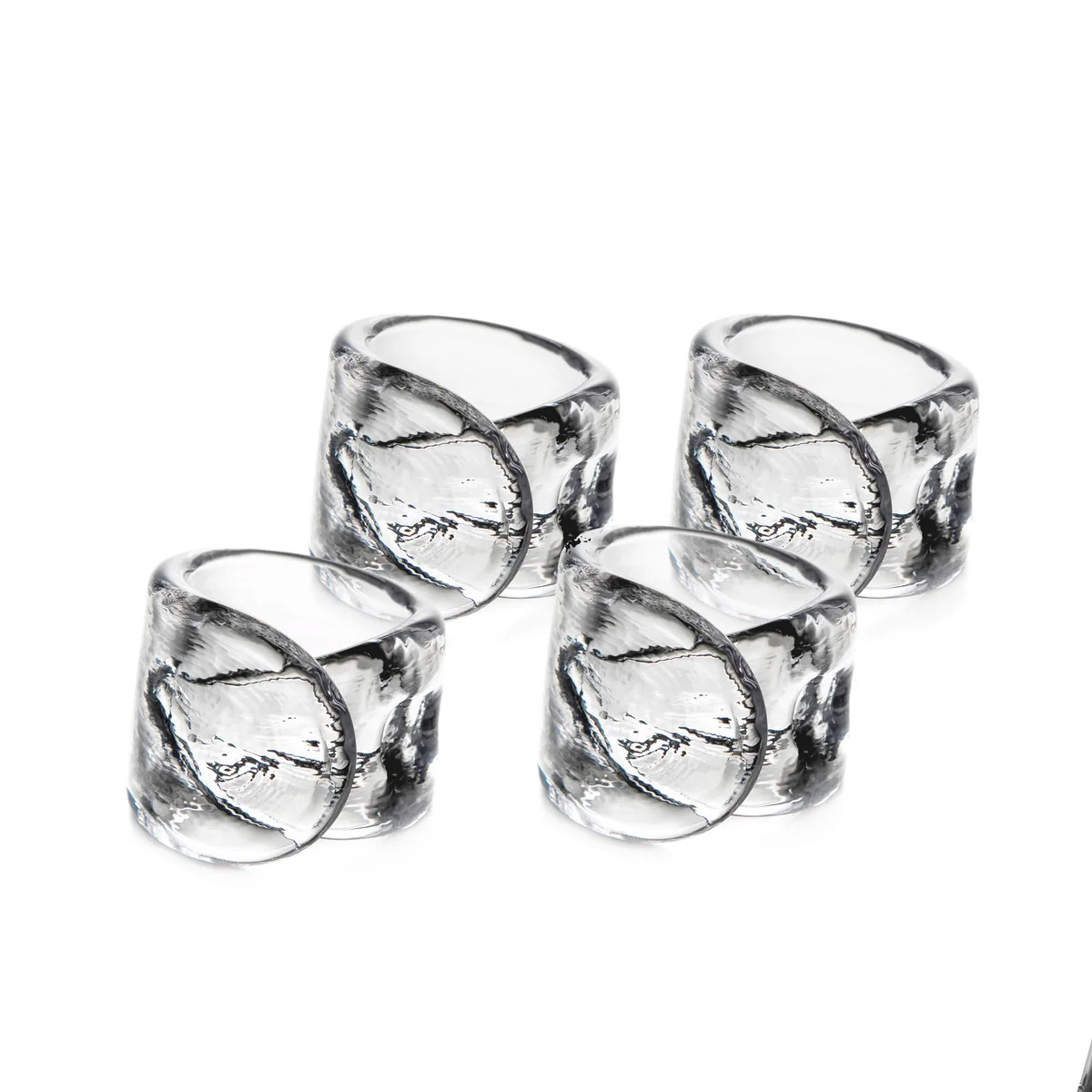 Simon Pearce Ascutney Napkin Rings, Set of 4