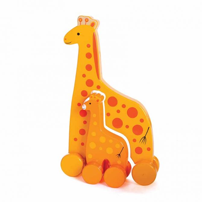 Jack Rabbit Creations Giraffe Mommy & Baby Push Toy