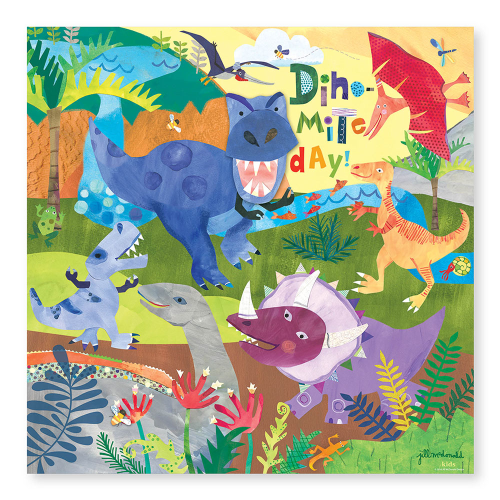 C.R. Gibson Dino-Mite Day Puzzle, 25 pc