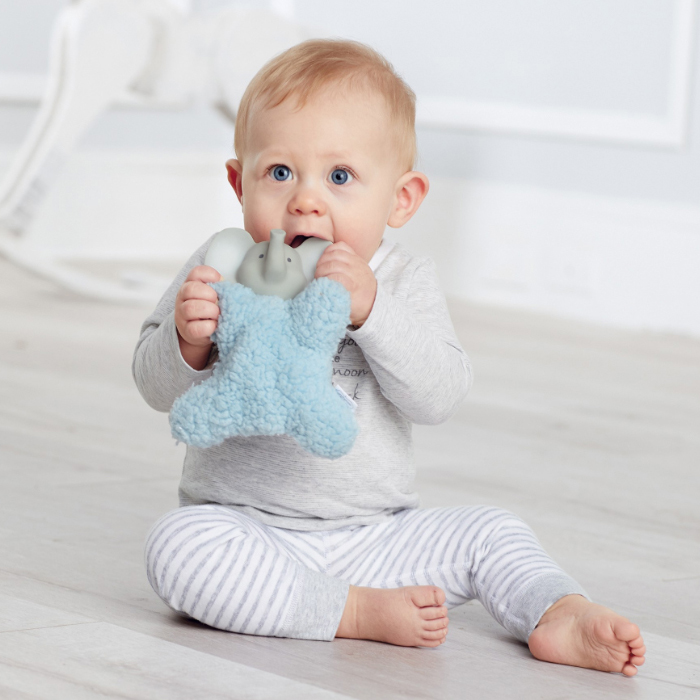 Mud Pie Rubber Plush Teethers, Elephant