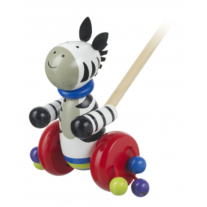Orange Tree Toys Zebra Push Along