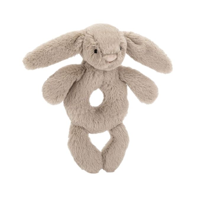 Jellycat Bashful Bunny Ring Rattle, Beige