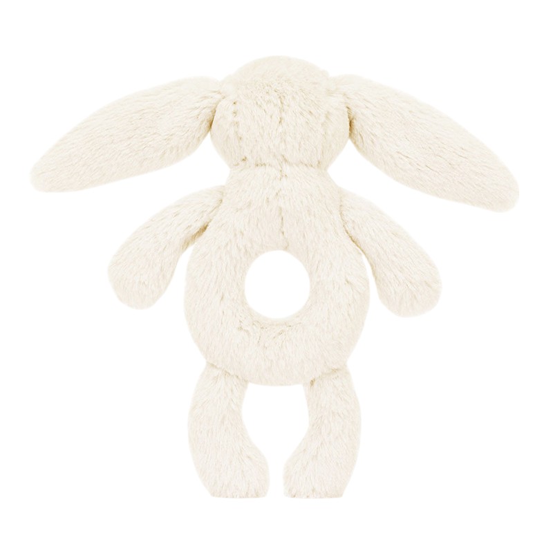 Jellycat Bashful Bunny Ring Baby Rattle, Cream