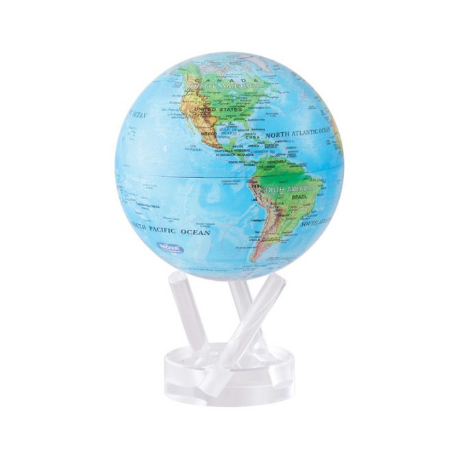 MOVA Blue Green Globe with Relief Map and Acrylic Base, 8.5"
