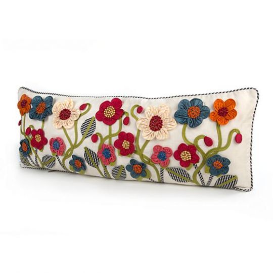 Mackenzie Childs Tic Tac Posie Lumbar Pillow Long Borsheims