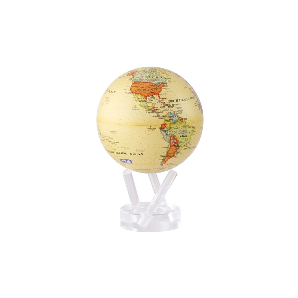 Mova Antique Beige Globe with Acrylic Base, 6
