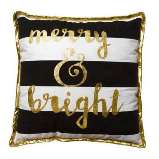 C R Gibson Merry Bright Large Decorative Pillow Cotton Borsheims