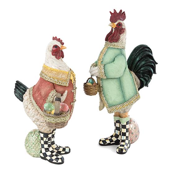MacKenzie-Childs Double Wall Hook-Choice Of Chicken Or Rooster-w/Hardware 