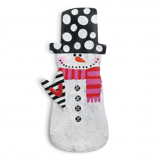 Demdaco Snowman Heart Door Hanger