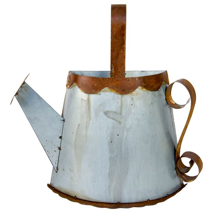 Galvanized & Rusted Watering Can, Large Borsheims