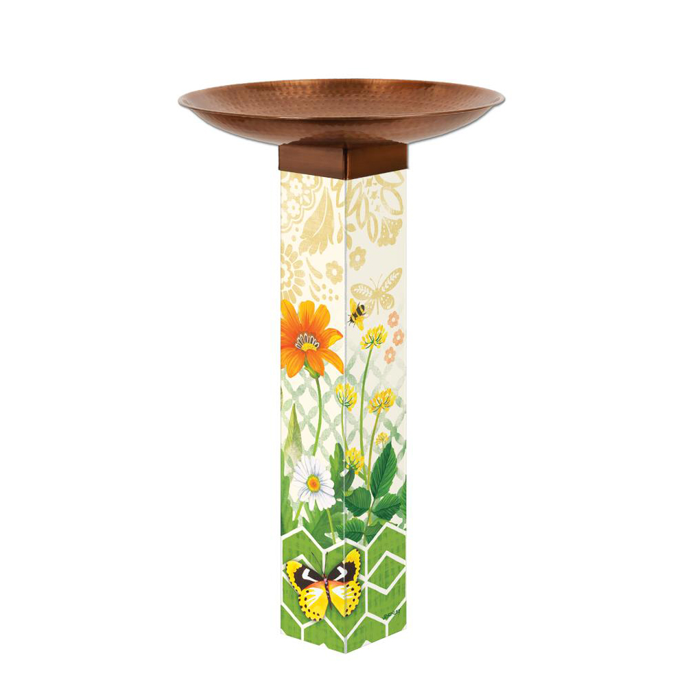 Studio M Daisy Garden Bird Bath Art Pole BB1005 Borsheims
