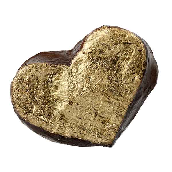 Barbara Biel Gold Heart, 2.5"