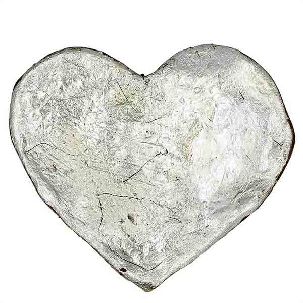 Barbara Biel Silver Heart, 3.25"