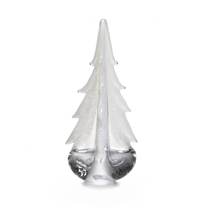 Simon Pearce Vermont Snowy Branches Evergreen, 8"