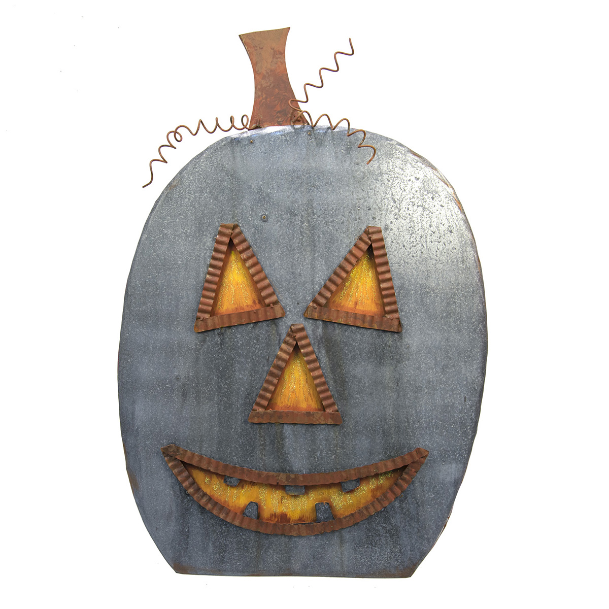 Tall Jack O Lantern
 Galvanized & Rust Tall Jack O Lantern