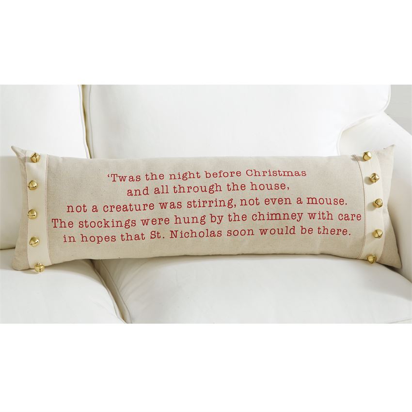 Mud Pie Night Before Christmas Long Pillow
