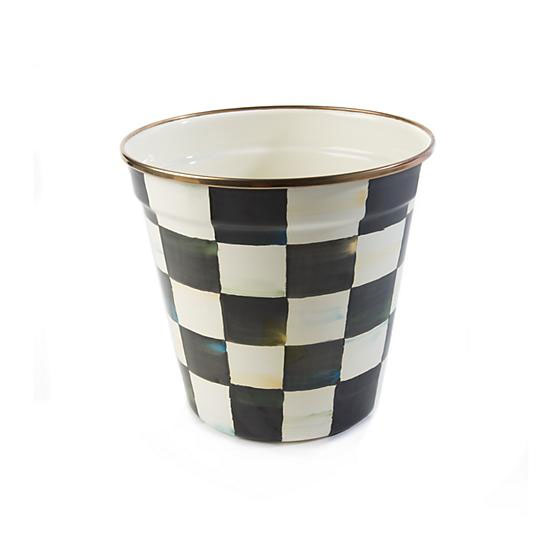 Mackenzie-Childs Courtly Check Enamel Garden Pot-Medium