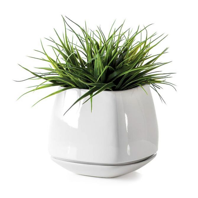 Torre & Tagus Mod Cube Planter Large, White