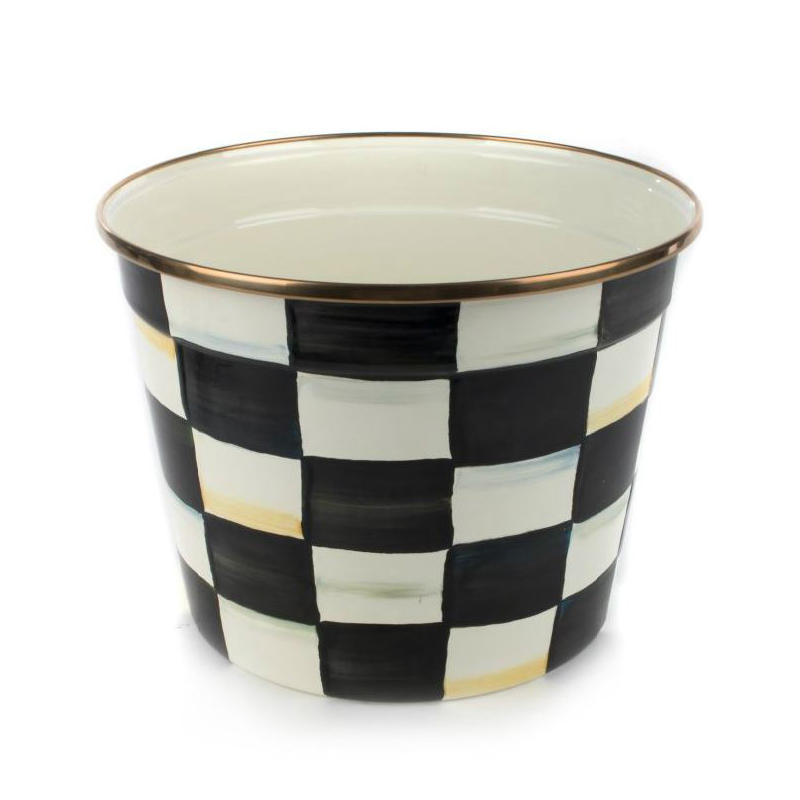 MacKenzie-Childs Courtly Check Enamel Mum Pot