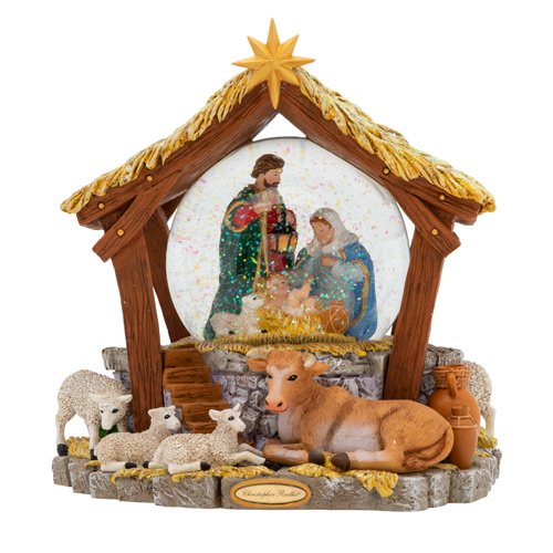 Christopher Radko Asleep in the Manger Snowglobe