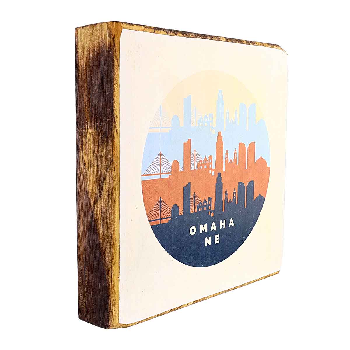 Archd Omaha Retro Skyline Wall Art, 7x7