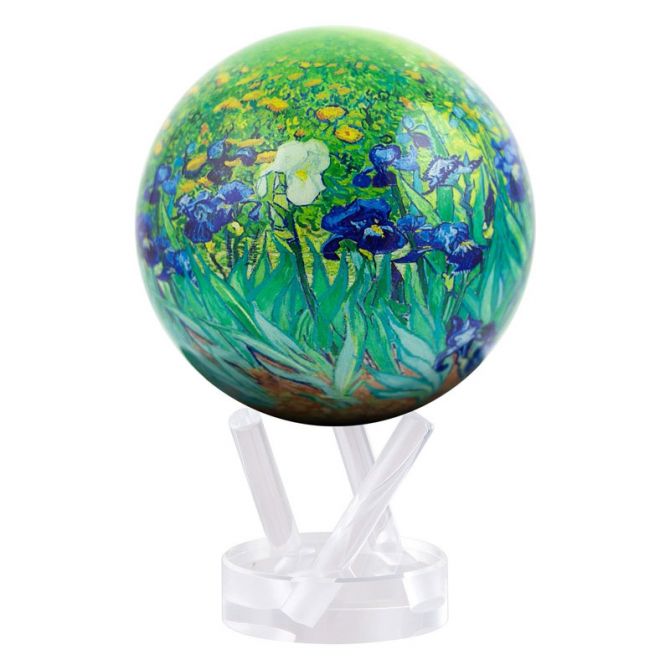 Mova Van Gogh Irises Globe with Acrylic Base, 4.5"