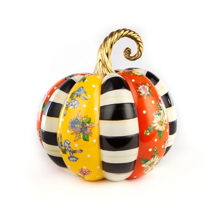 MacKenzie-Childs Flower Market Patchwork Pumpkin, Medium