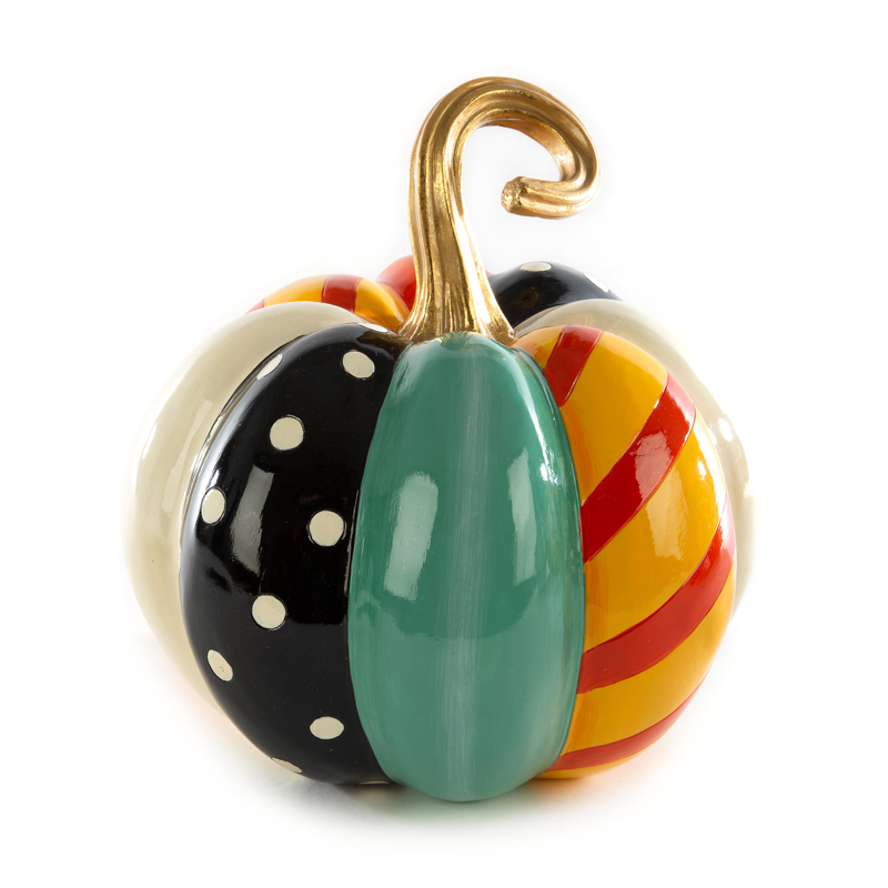 MacKenzieChilds Patchwork Spice Pumpkin, Medium 355090083 Borsheims