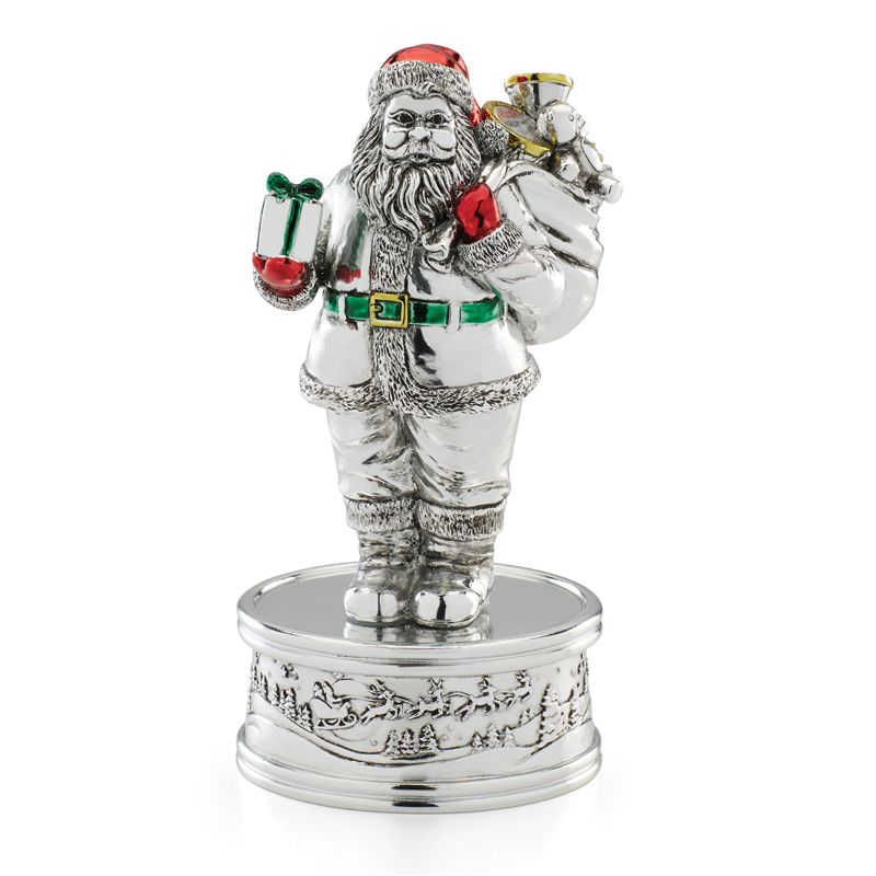 Reed & Barton Vintage Christmas Santa Musical Figuine