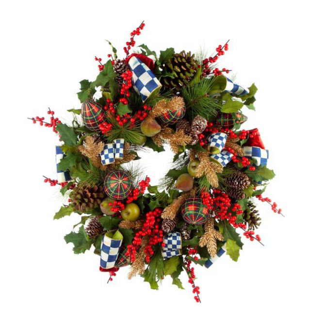 MacKenzie-Childs Royal Check Wreath