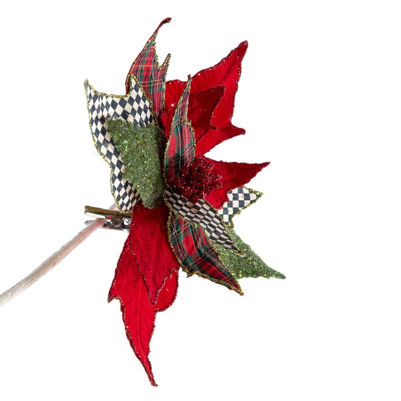 MacKenzie-Childs Happy Holidays Poinsettia Clip