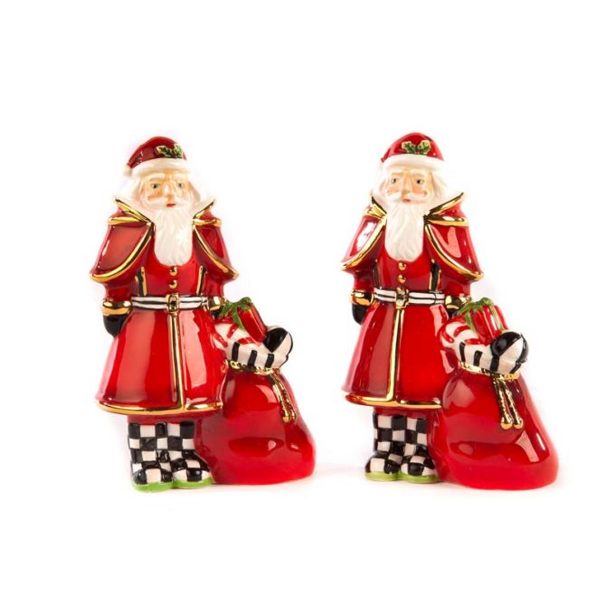MacKenzie-Childs Santa Salt & Pepper Set