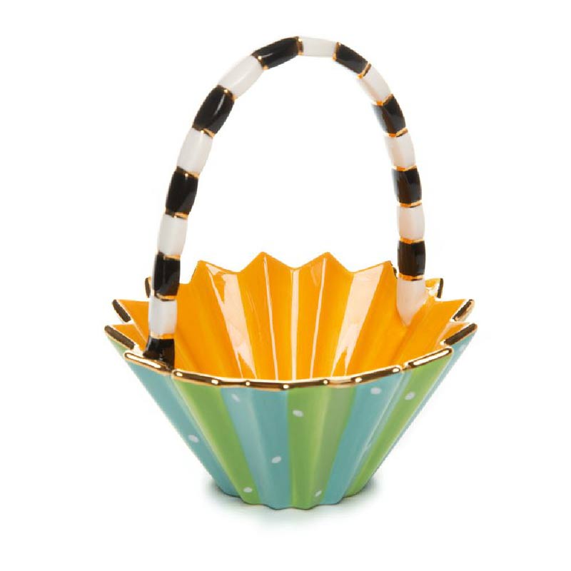 MacKenzie-Childs Cirque Green Basket | 35514-1609 | Borsheims