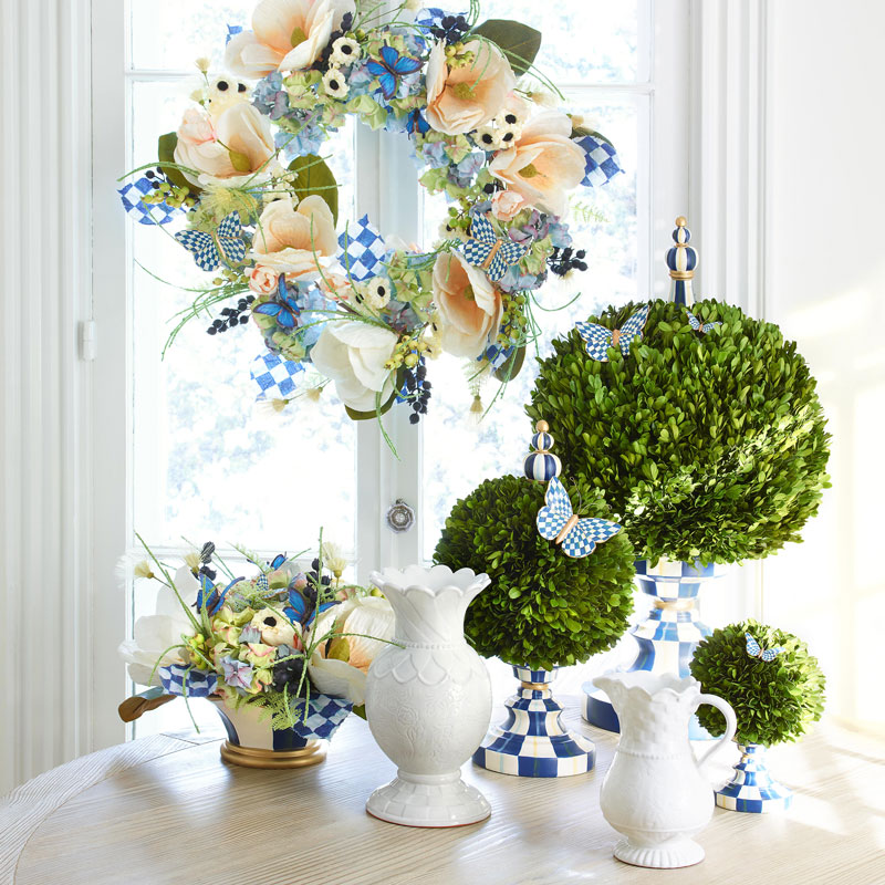 MacKenzie-Childs Royal Check Architect's Centerpiece, Large